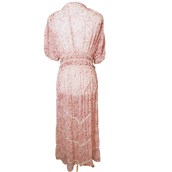 Anthropologie Womens Large P Forever That Girl Maxi Open Front BOHEMIAN Feminine - Picture 9 of 15